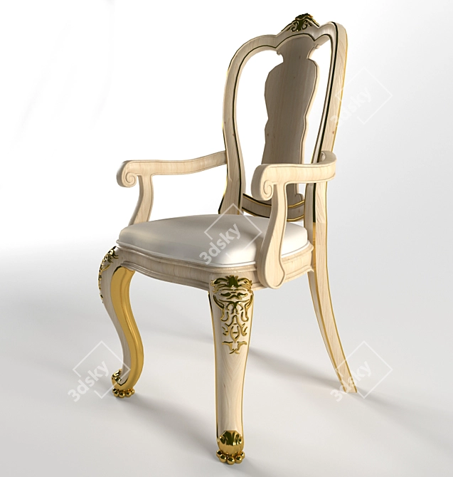 Classic Chair: Timeless Elegance 3D model image 2