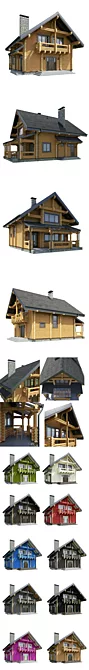 Timber Haven: Cozy & Sustainable Dream Home 3D model image 2