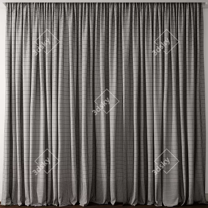  Detailed Curtain Model - 3ds max 2014, 2011, OBJ 3D model image 2