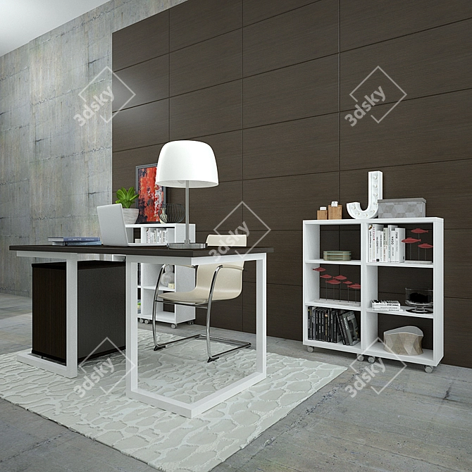 Modern Office Set | 2010 Version & FBX 3D model image 2