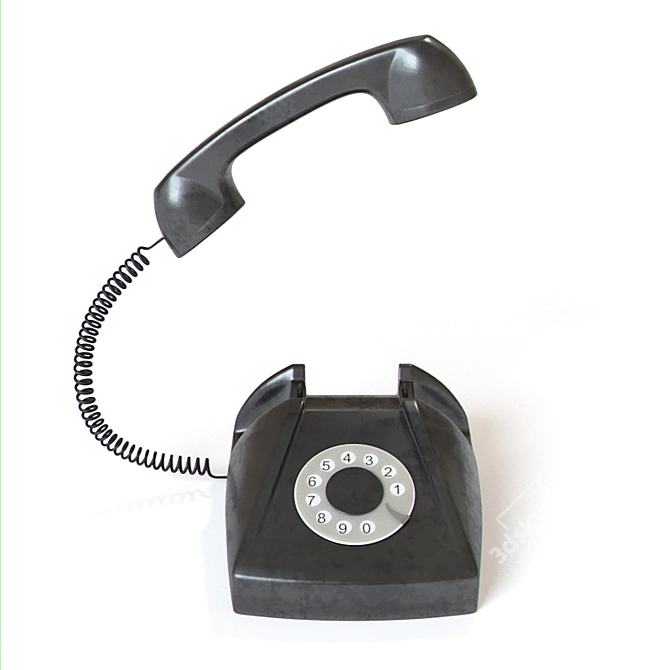 Vintage Phone Lamp 3D model image 1