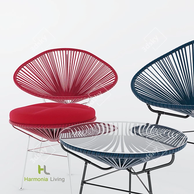  Harmonia Living Acapulco Side Table 3D model image 2