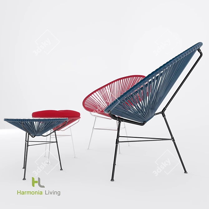  Harmonia Living Acapulco Side Table 3D model image 3