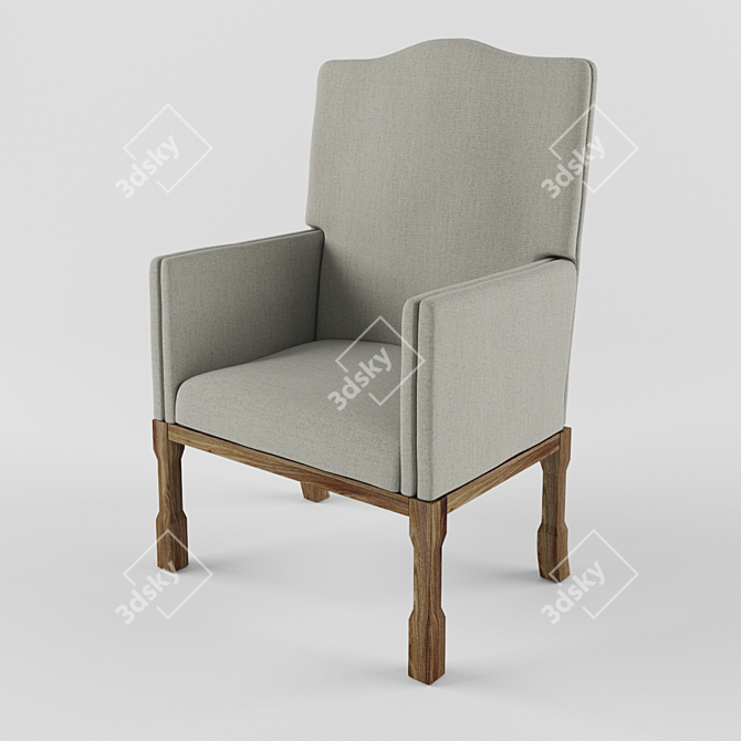 Kent Side Chair: Elegant Design, Exquisite Craftsmanship 3D model image 1