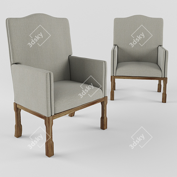 Kent Side Chair: Elegant Design, Exquisite Craftsmanship 3D model image 2