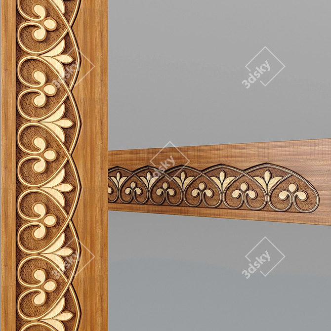 Uzbek Freese 3 - Exquisite Wall Art 3D model image 1