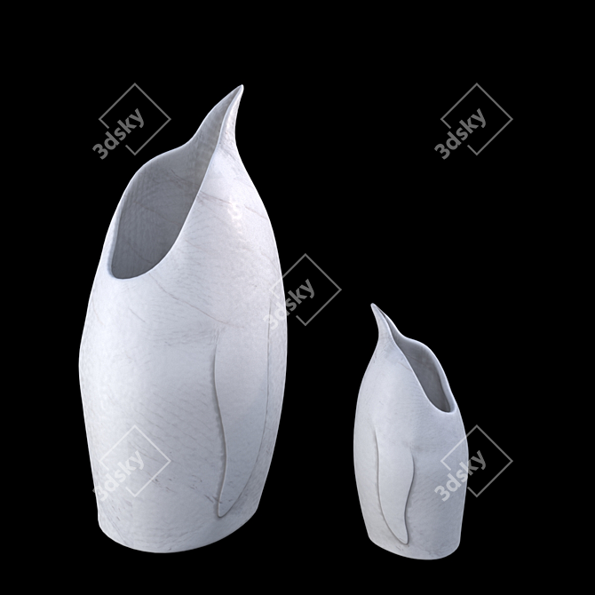 Playful Penguin Milk Jug Set 3D model image 2