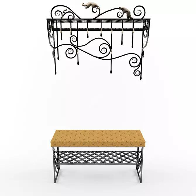 Elegant Forged Furniture Collection 3D model image 1