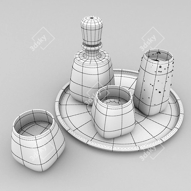 Elegant Estate Double Old-Fashioned 3D model image 3