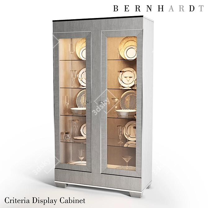 Elegant Bernhardt Criteria Display Cabinet 3D model image 1