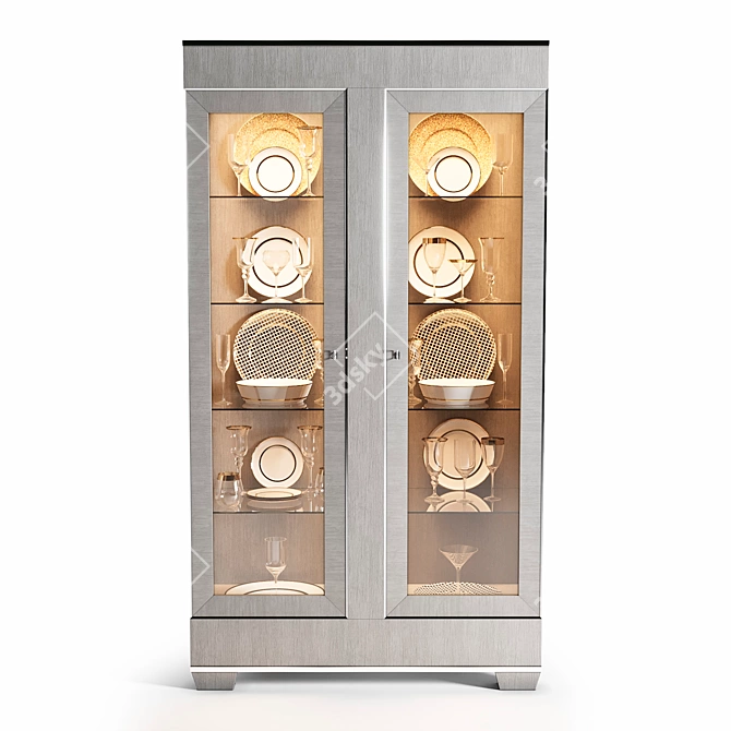 Elegant Bernhardt Criteria Display Cabinet 3D model image 3