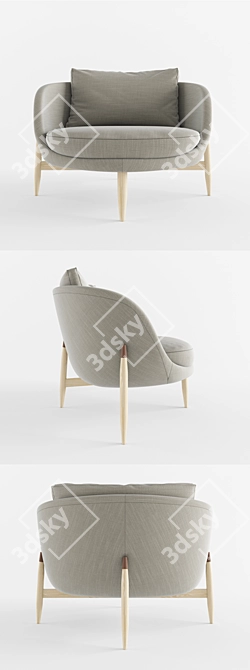 Luxurious Linteloo Heath Armchair 3D model image 2