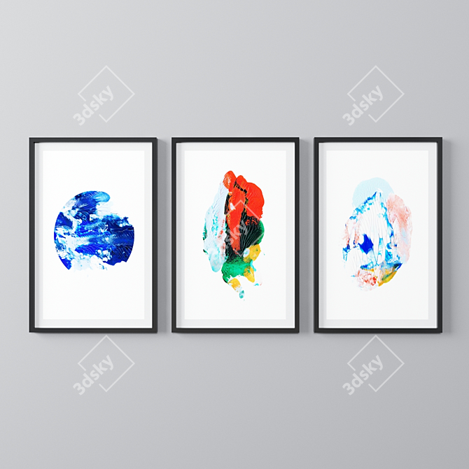 Abstract Bliss: Set of Uplifting Art 3D model image 2