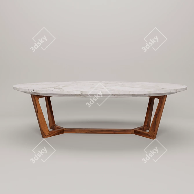 Sleek Modern Table 3D model image 1