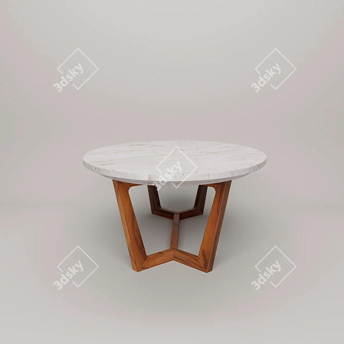 Sleek Modern Table 3D model image 2