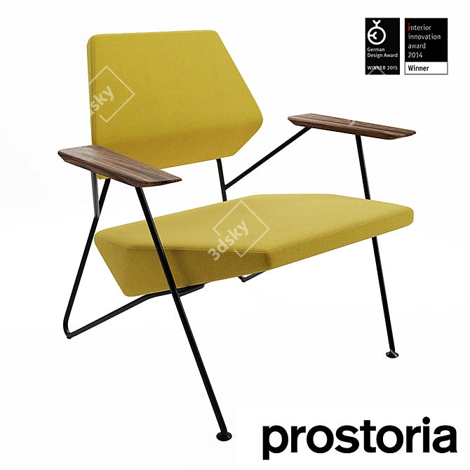 Polyhex Chair: Modern Functionality, Classic Charm 3D model image 1