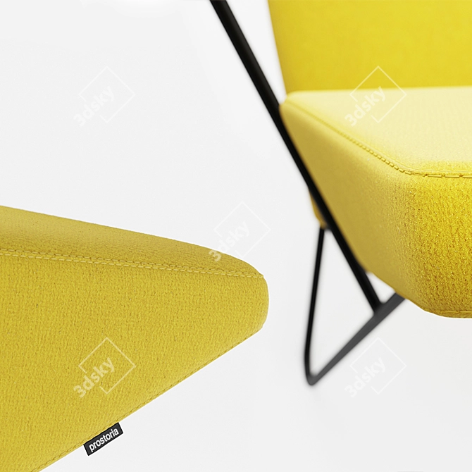 Polyhex Chair: Modern Functionality, Classic Charm 3D model image 3