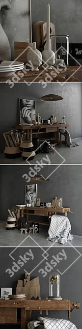 LOFT Style Decor Set by Kamelonebutikken 3D model image 2