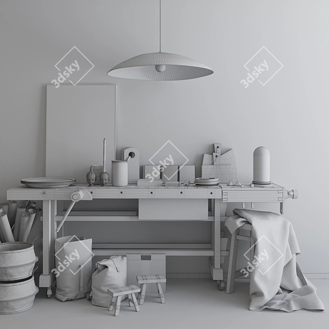 LOFT Style Decor Set by Kamelonebutikken 3D model image 3