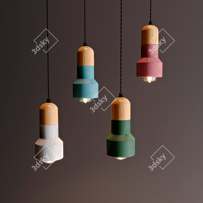 Modern Loft Hanging Lights (811/812) 3D model image 1