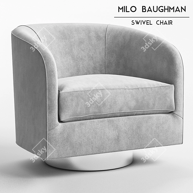 Modern Swivel Chair by Milo Baughman 3D model image 1