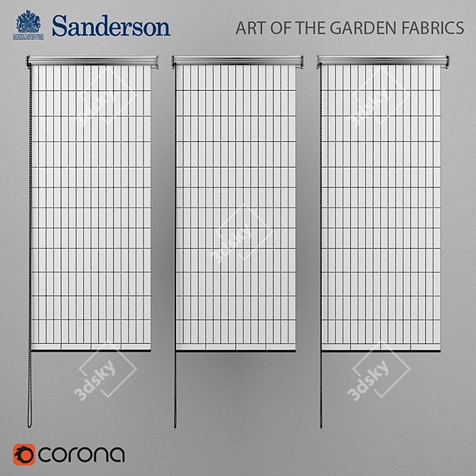 Sanderson Roller Blinds: Stylish and Functional 3D model image 3