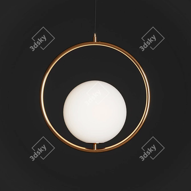 Nordic Globe Pendant Light 3D model image 1