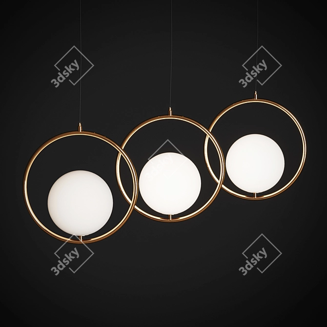 Nordic Globe Pendant Light 3D model image 3