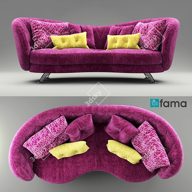 Fama Josephine Sofa: Comfort and Style in One 3D model image 1