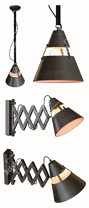 Industrial Mantra Lighting 3D model image 2