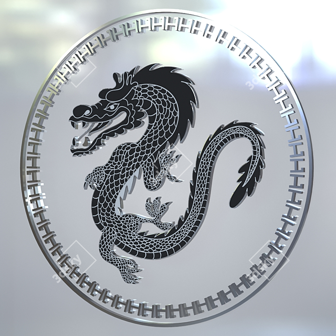 Chinese Dragon Room Divider Model 3D model image 2