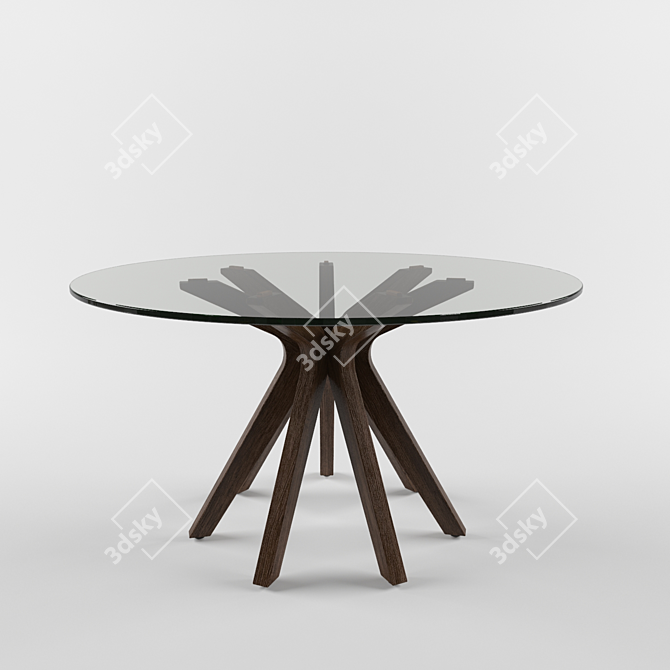 Aestha Dining Table Set: Handmade Brazilian Design 3D model image 3
