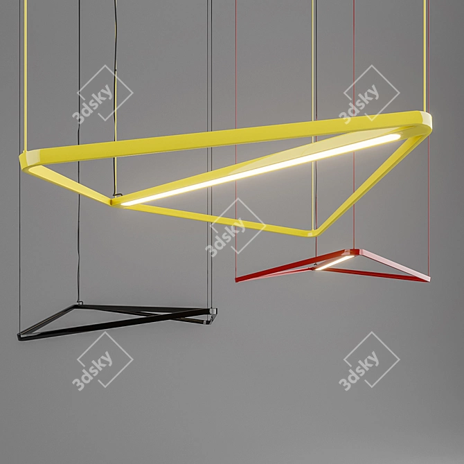 Multi-Color Fixture Kite: Versatile Lighting Solution 3D model image 1