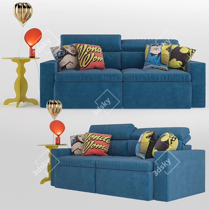 Brazilian Pop Sofa Set 3D model image 1