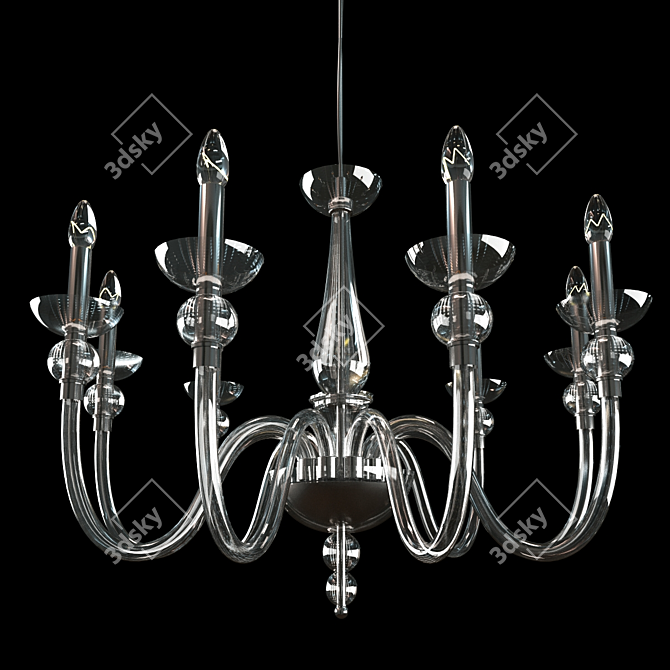 Elegant Doge Bianco Pendant Light 3D model image 1