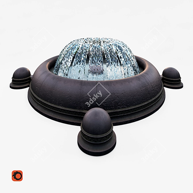 Harmony Fountain Sculpture 3D model image 1