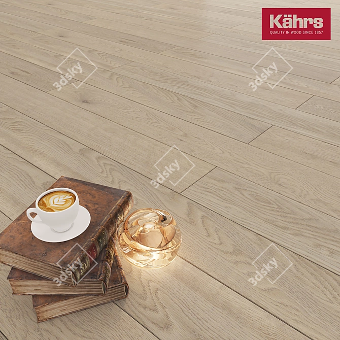 Kährs Chalk Oak: Elegant Canvas Floors 3D model image 1