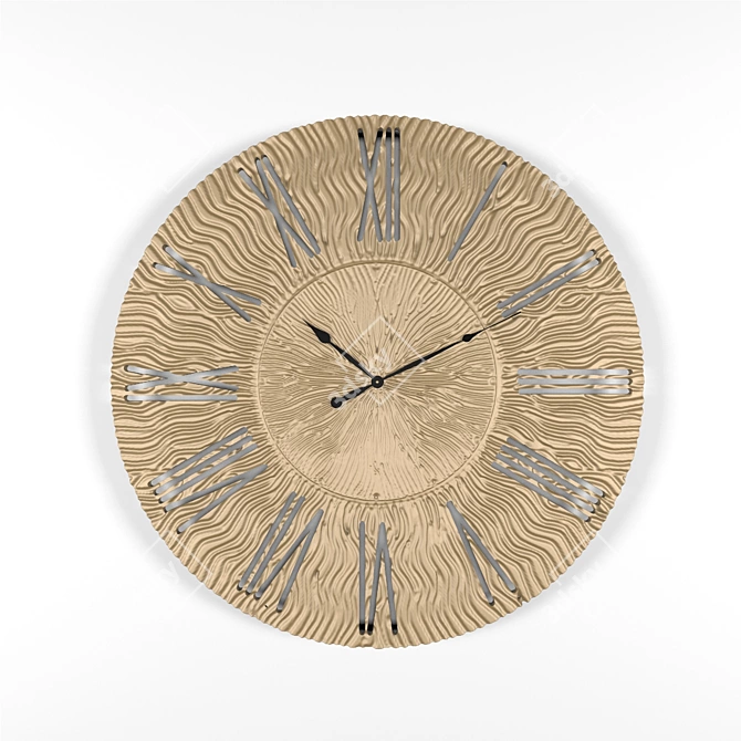 Elegant Wood Twinkle Wall Clock 3D model image 2