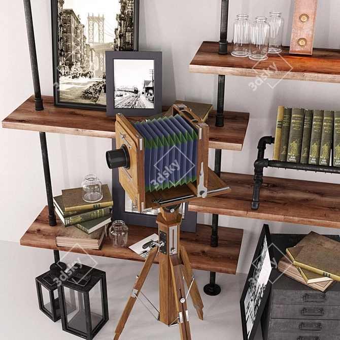 Urban Loft Decor Set 3D model image 2