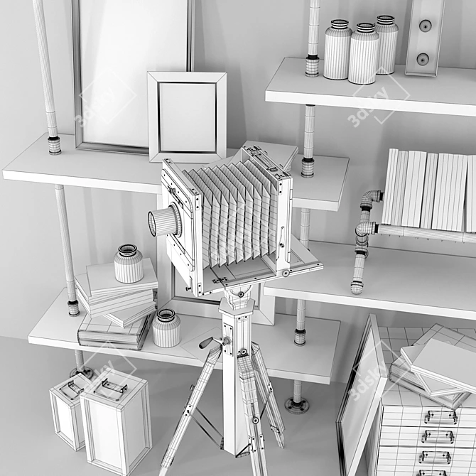 Urban Loft Decor Set 3D model image 3