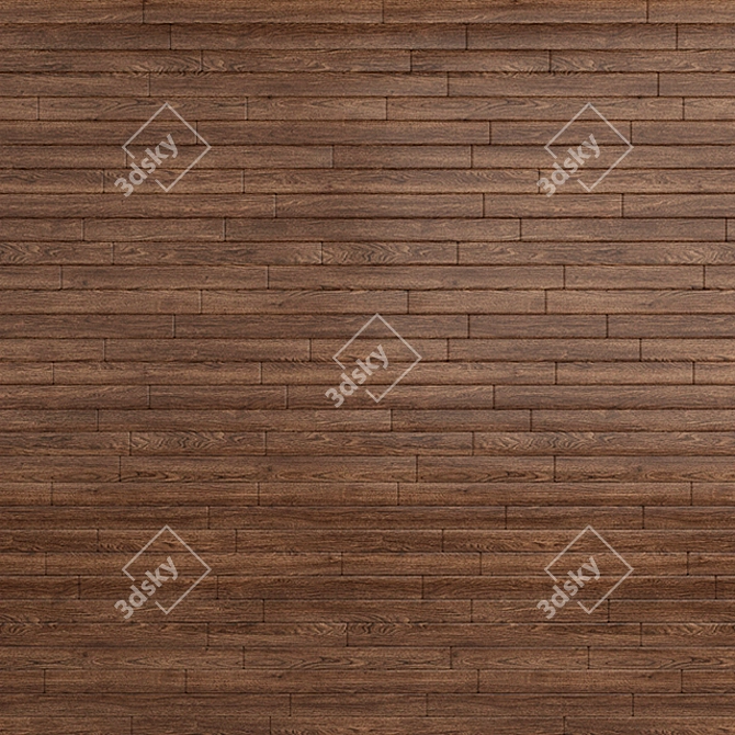 3D Wooden Wall Tiles 3D model image 1