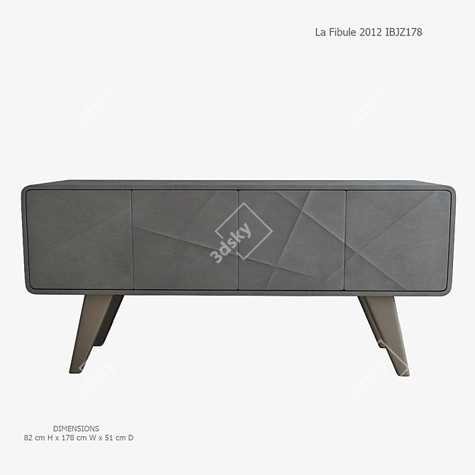 Elegant LA FIBULE 2012 Commode 3D model image 1