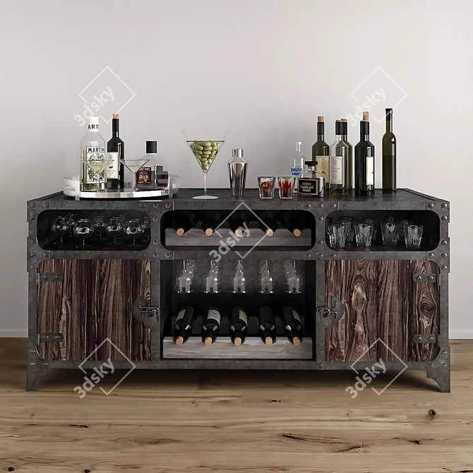Stylish Bar Loft with Modern Design 3D model image 1