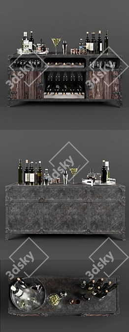 Stylish Bar Loft with Modern Design 3D model image 2