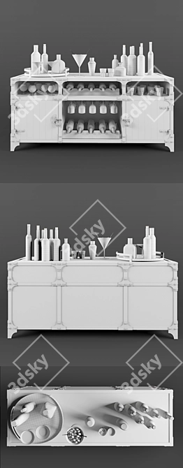 Stylish Bar Loft with Modern Design 3D model image 3