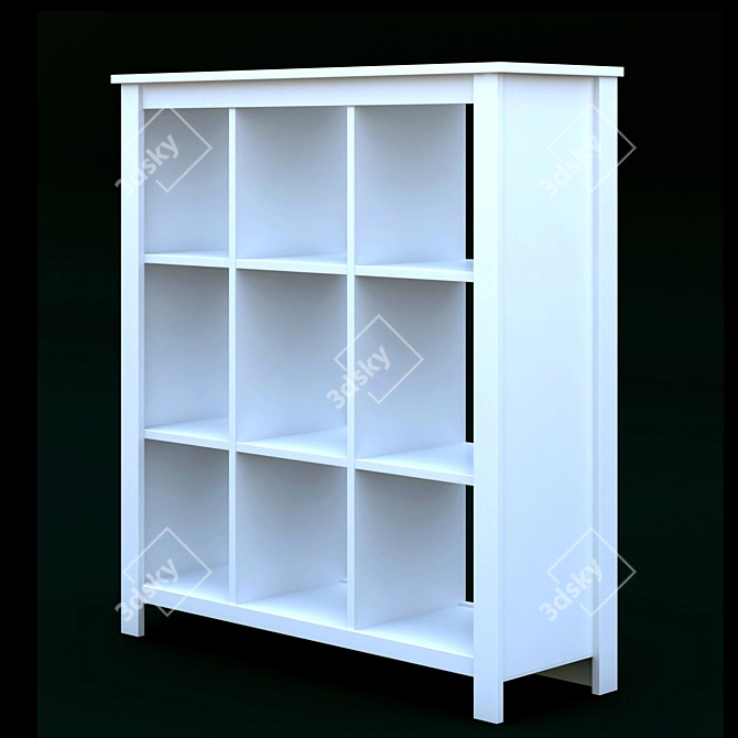 Modern White Shelving Unit - TOMNES 3D model image 1