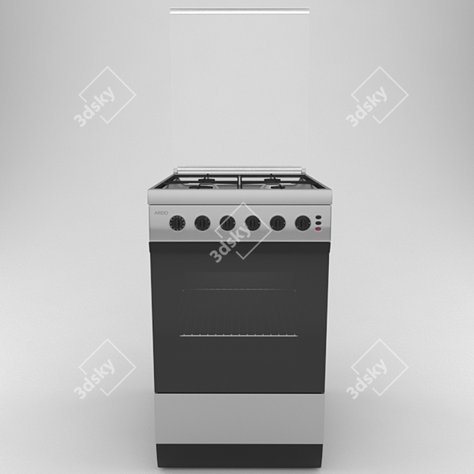 ARDO Gas Cooktop: Compact and Efficient 3D model image 2