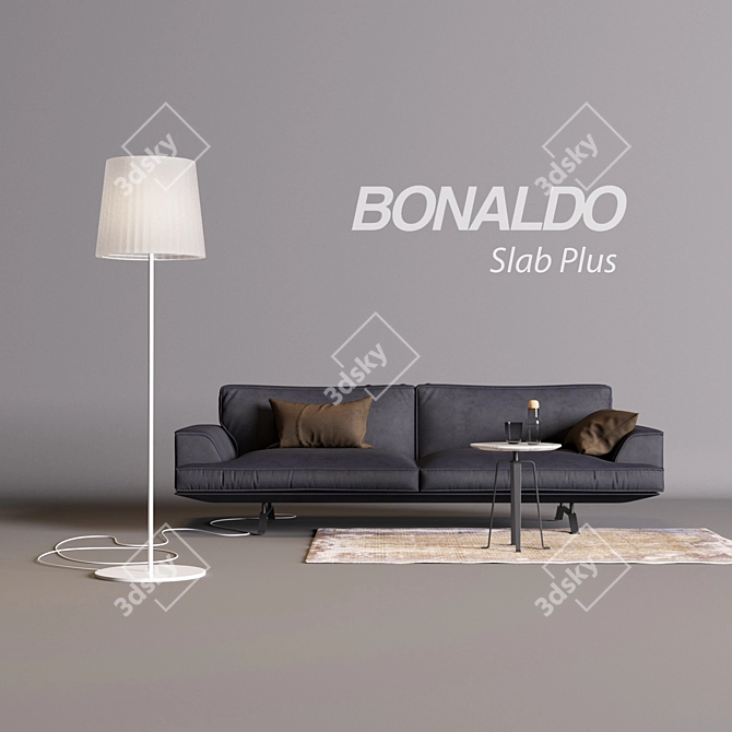 Bonaldo Slab Plus Sofa 3D model image 1