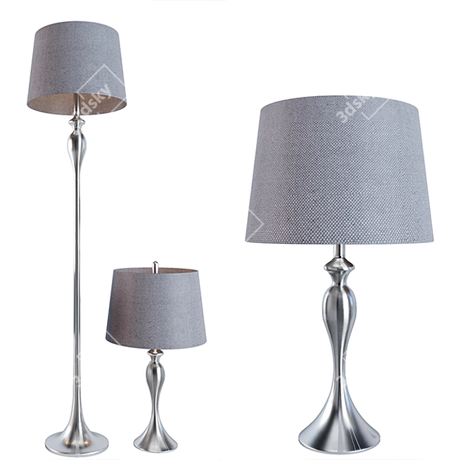 Elegant Gwendolyn Lamp: Floor & Table 3D model image 1