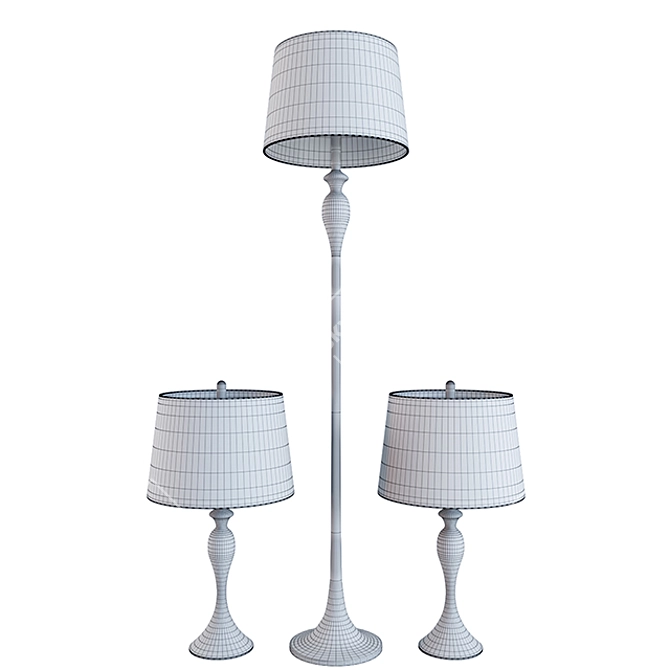 Elegant Gwendolyn Lamp: Floor & Table 3D model image 3